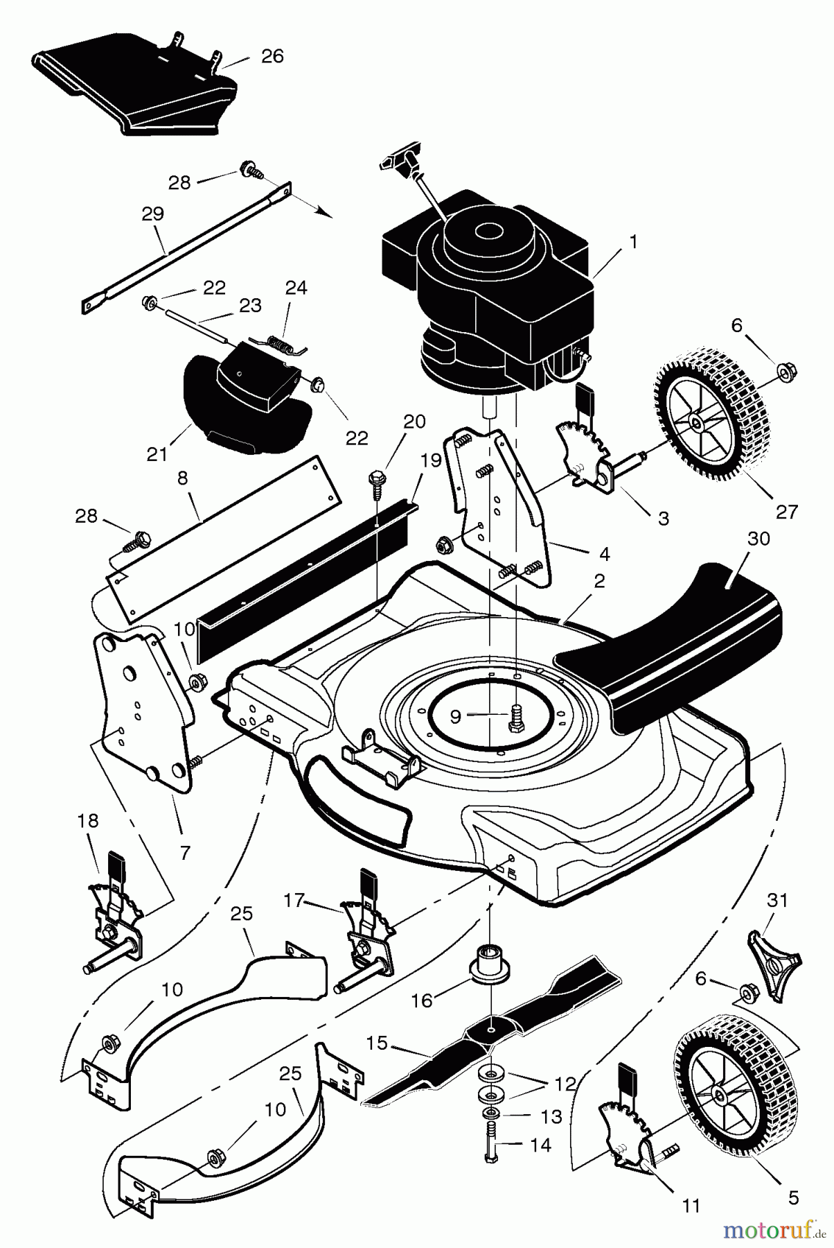  Murray Rasenmäher 22436x8A - Scotts 22