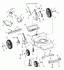 Murray BT22675HW (7800509) - Brute 22" Walk-Behind Mower (2009) Pièces détachées Deck Assembly - Push, Hi-Wheel