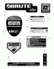 Murray BTPD22625 (7800661) - Brute 22" Walk-Behind Mower (2010) Pièces détachées Decals