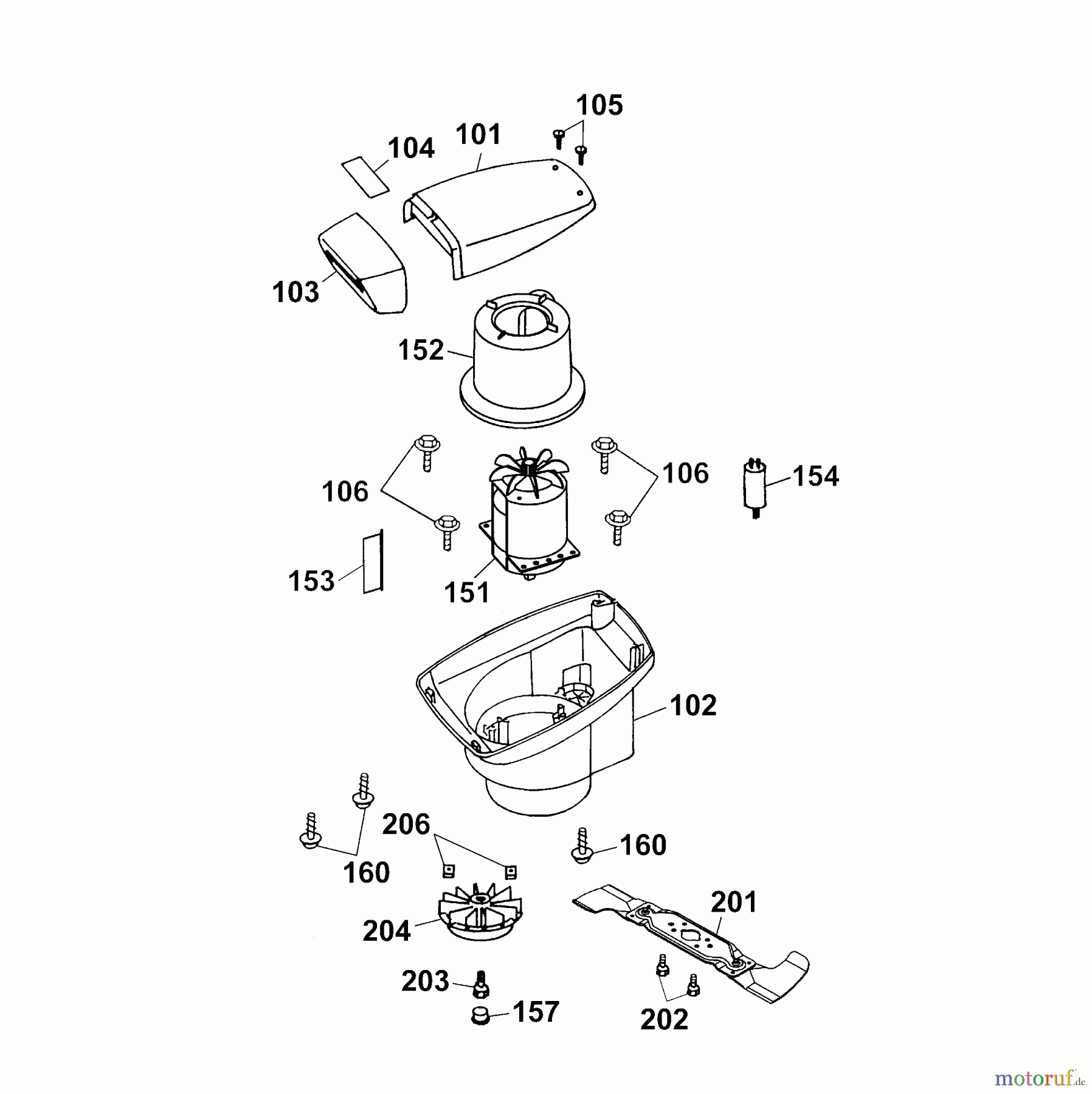  Wolf-Garten Tondeuse électrique Power Edition 40 E 4028005 Série B, C  (2003) Capot moteur, Lame, Moteur