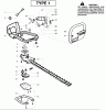 Poulan / Weed Eater GHT195LE (Type 1) - Weed Eater Hedge Trimmer Pièces détachées Cutting Equipment Type 1