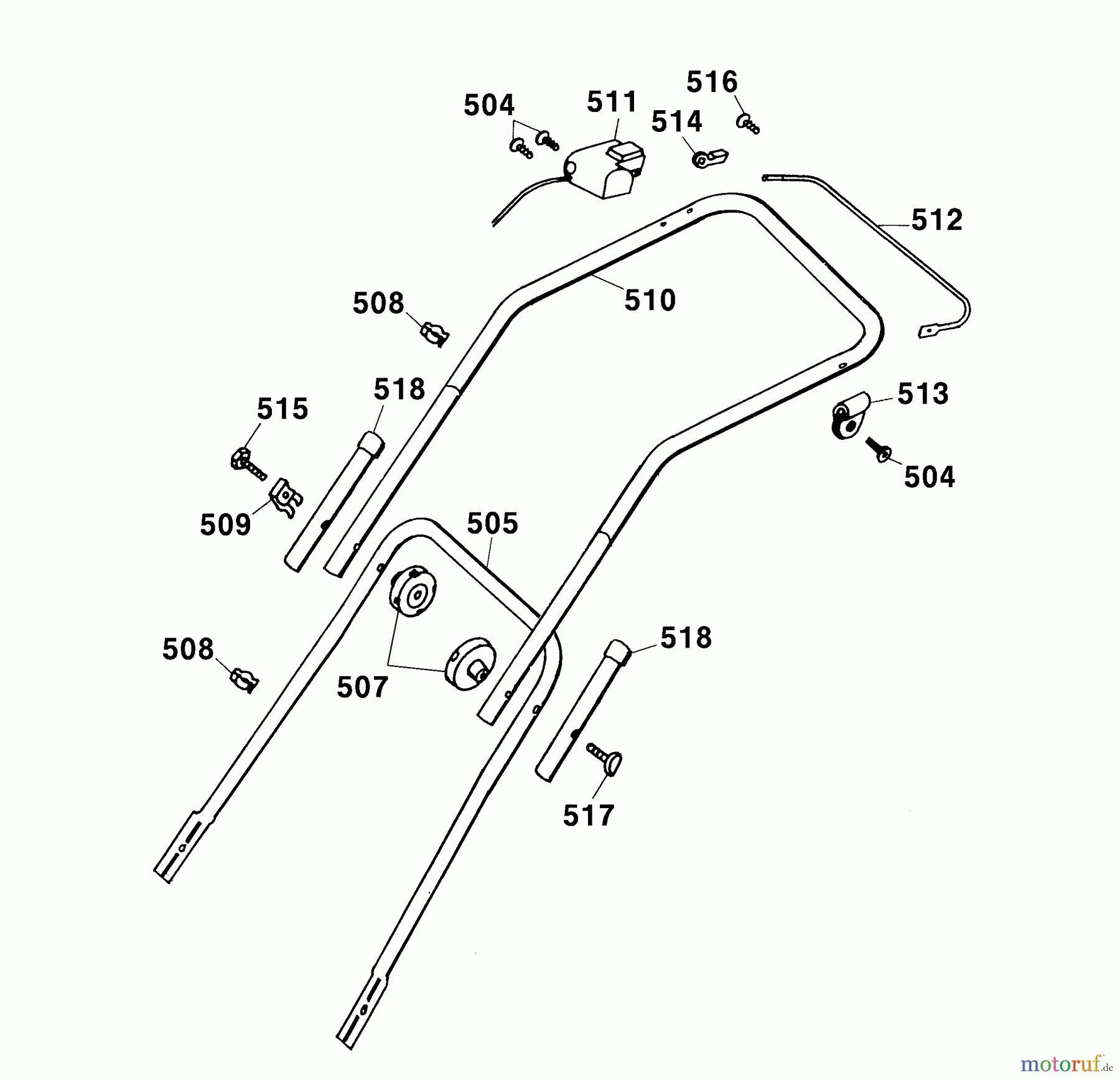  Wolf-Garten Tondeuse à batterie Premio 40 AC 4044000 Série B  (2003) Brancard