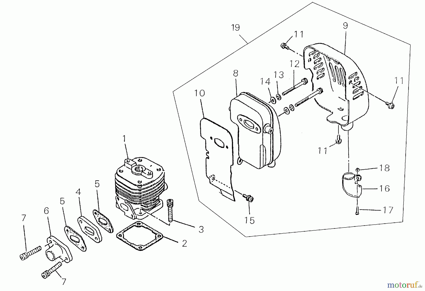  Shindaiwa Trimmer, Faden / Bürste BP30LT - Shindaiwa String Trimmer / Brush Cutter Cylinder / Intake / Muffler