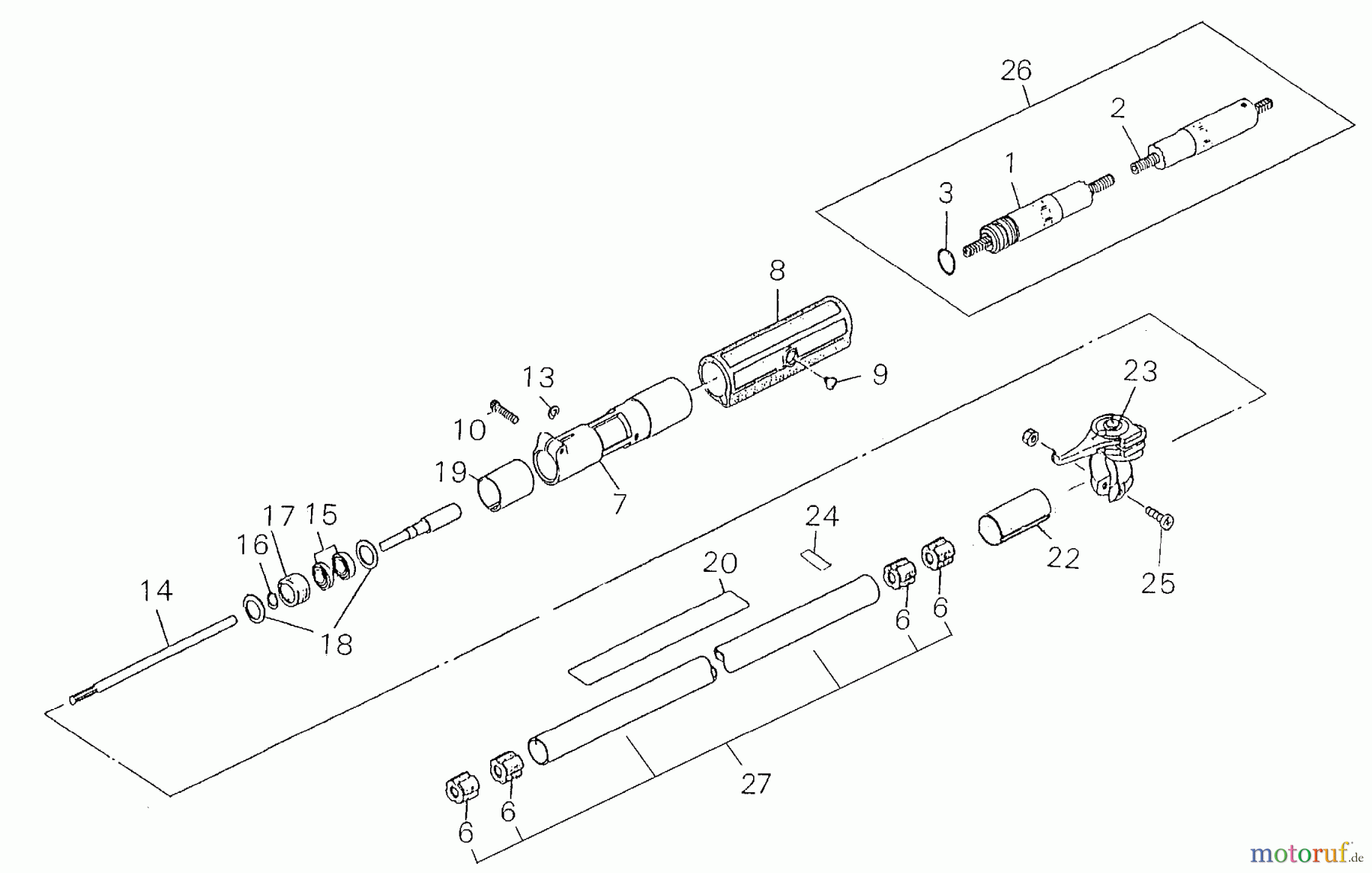  Shindaiwa Trimmer, Faden / Bürste BP30LT - Shindaiwa String Trimmer / Brush Cutter Throttle / Outer Tube