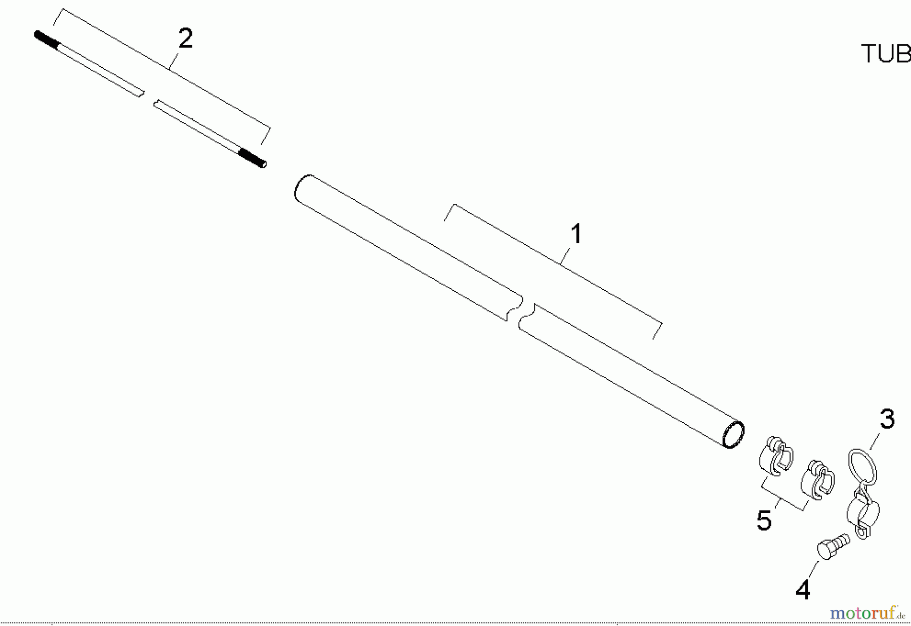  Shindaiwa Trimmer, Faden / Bürste C344 - Shindaiwa String Trimmer / Brush Cutter, S/N: T15213001001 - T1521399 Main Pipe