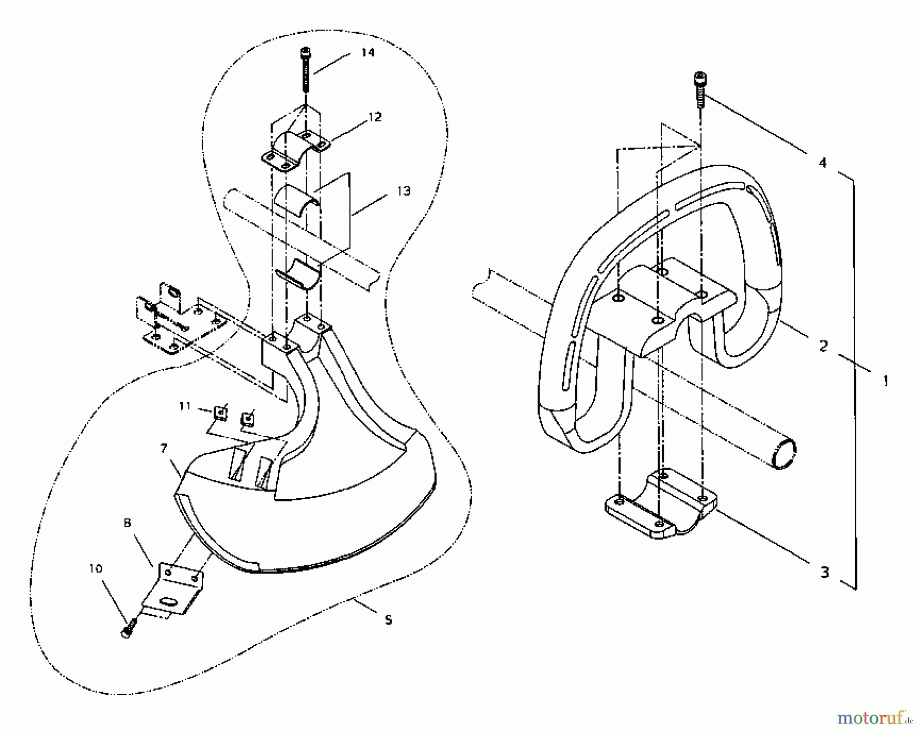  Shindaiwa Trimmer, Faden / Bürste T195S - Shindaiwa String Trimmer Handle, Shield