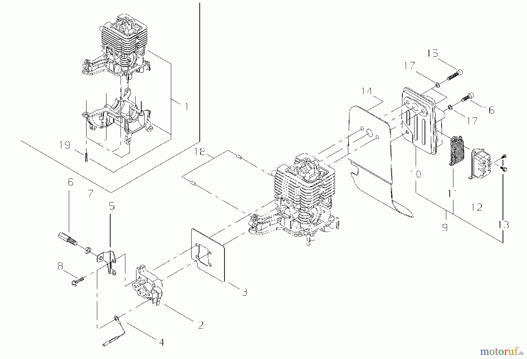  Shindaiwa Trimmer, Faden / Bürste T3410 - Shindaiwa String Trimmer Cylinder/Muffler