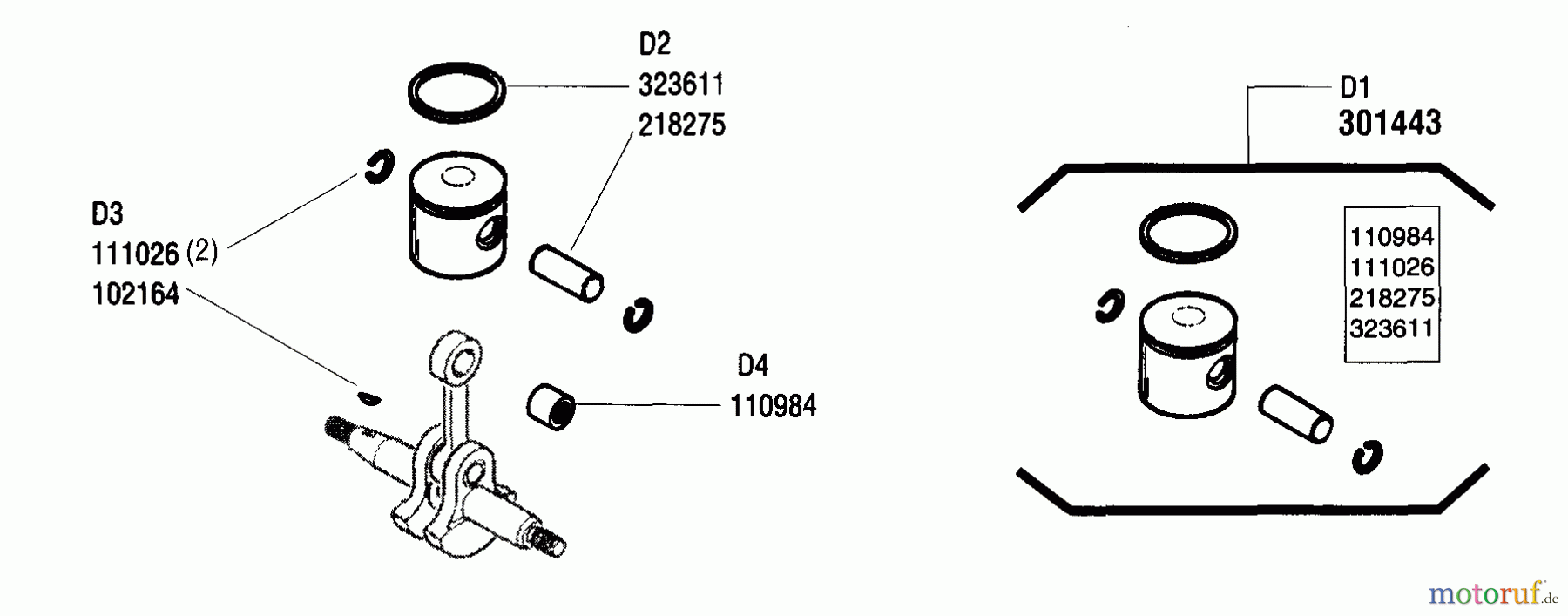  Shindaiwa Trimmer, Faden / Bürste YW222 - Shindaiwa String Trimmer (Yardware) Piston, Crankshaft
