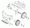 Snapper DLW409R-2 - 19" Walk-Behind Mower, 4 HP, 2 Cycle, Steel Deck, Series 9 Listas de piezas de repuesto y dibujos Wheels, Guards, Axles