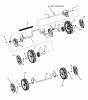 Snapper NSPVH2170 (7800595) - 21" Walk-Behind Mower, 7 HP, Rear Discharge, California Listas de piezas de repuesto y dibujos Front & Rear Wheels