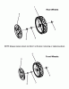 Snapper RP216020KWV (7800556) - 21" Walk-Behind Mower, 6 HP, Steel Deck, Recycling, Series 20 Listas de piezas de repuesto y dibujos Wheels Front and Rear