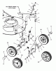 Snapper SPV211S (7800169) - 21" Walk-Behind Mower, 6.5 HP, Steel Deck, Swivel Wheel, Easy Line Listas de piezas de repuesto y dibujos FRONT WHEELS