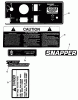Snapper ZF2500K (82517) - 25 HP Zero-Turn Mower, Out Front, Z-Rider Series 0 Spareparts Decals (Part II)