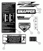 Snapper ZF2501KH (84574) - 25 HP Zero-Turn Mower, Out Front, Z-Rider Series 1 Listas de piezas de repuesto y dibujos Decals (Part 1)