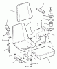 Snapper ZF2501KH (84574) - 25 HP Zero-Turn Mower, Out Front, Z-Rider Series 1 Pièces détachées Seat Assembly