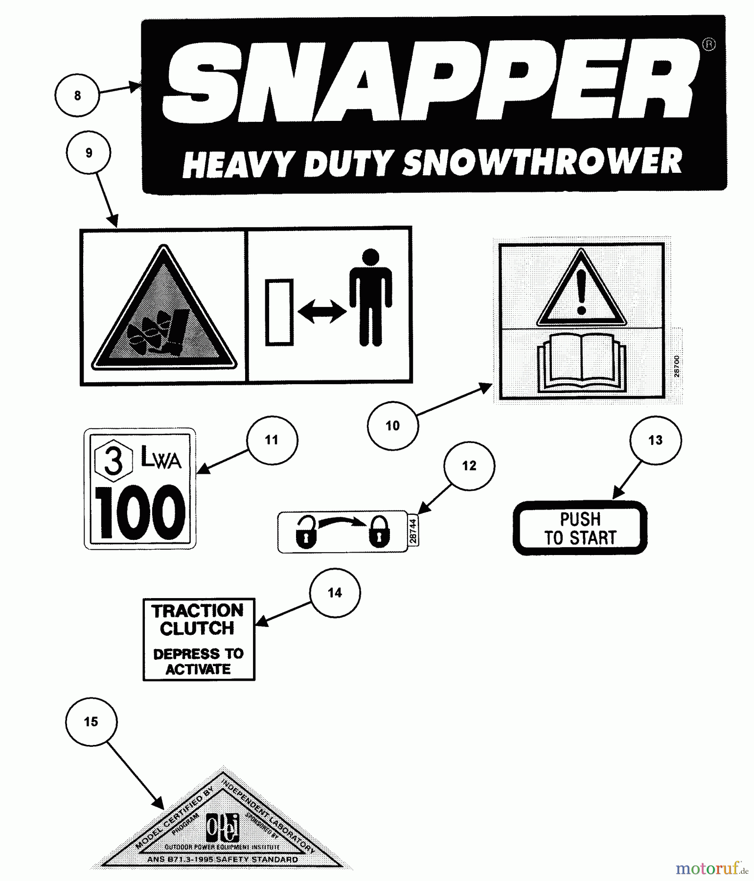  Snapper Schneefräsen N10305E - Snapper 30