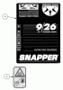 Snapper 9266E - 26" Snowthrower, 9 HP, Two Stage, Large Frame, Series 6 Listas de piezas de repuesto y dibujos Decals (Part 3)