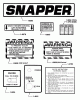 Snapper 32001SSST - 20" Snowthrower, 3 HP, Single Stage, Series 1 Pièces détachées Decals (Part 1)