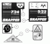 Snapper EI55223 - 22" Snowthrower, 5.5 HP, Two Stage Intermediate, Series 3 (Export) Listas de piezas de repuesto y dibujos Decals (Part 2)