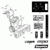 Snapper L1226EX (1696010) - 26" Snowthrower, 11.5 HP, Large Frame Listas de piezas de repuesto y dibujos Decals Group