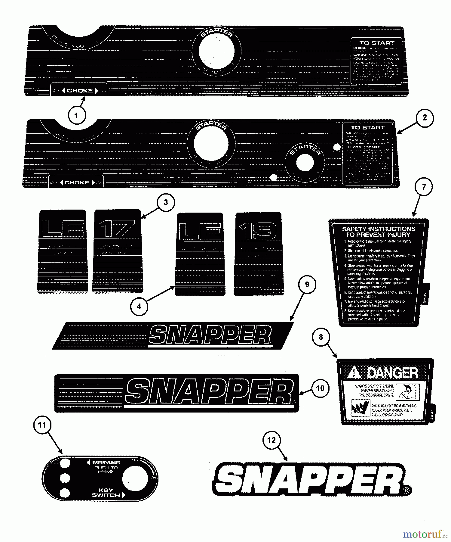  Snapper Schneefräsen LE3170R (84362) - Snapper 17