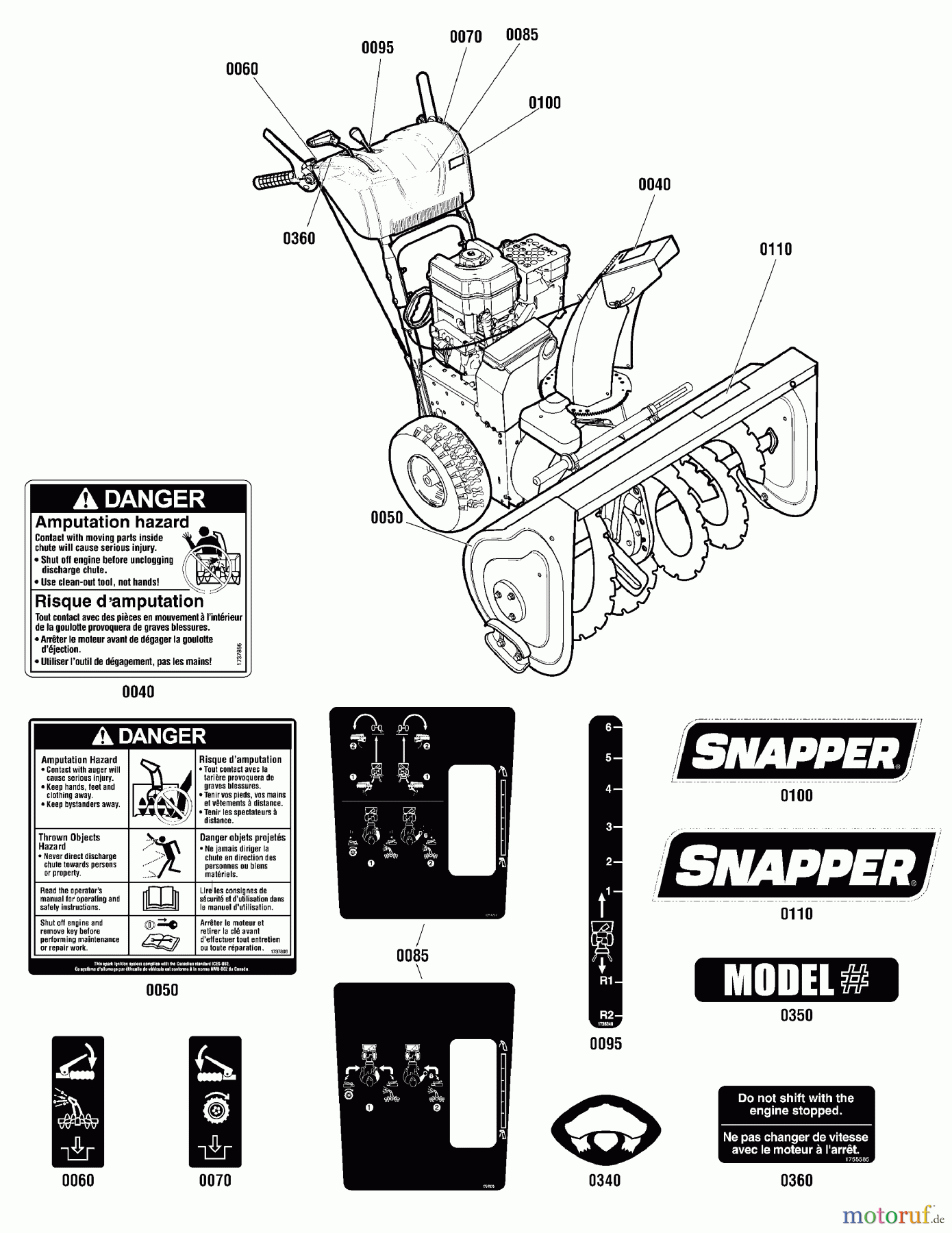  Snapper Schneefräsen M1227E (1696173-00) - Snapper 27