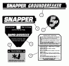 Snapper CICFR5505HV (84898) - 16.5" Intermediate Rear Tine Tiller (F&CR), 5.5 HP, Series 5 Listas de piezas de repuesto y dibujos DECALS