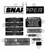 Snapper M280917BE (84250) - 28" Rear-Engine Rider, 9 HP, M Series 17 Pièces détachées Decals (Part 1)