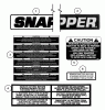 Snapper M301021BE (84581) - 30" Rear-Engine Rider, 10 HP, M Series 21 Pièces détachées Decals (Part 1)
