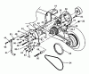 Tanaka Moby - X 24cc PowerBoard W/PureFire Engine Listas de piezas de repuesto y dibujos Frame, Rear Brake & Kick Stand