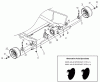 Tanaka TPK-400GS - 40cc Paveracer Kart Listas de piezas de repuesto y dibujos Rear Axle, Rear Wheels, Brake Rotor & Axle Sprocket