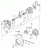 Tanaka TPK-470GS - 47cc Paveracer Kart Listas de piezas de repuesto y dibujos Crankcase, Flywheel, Starter Pulley