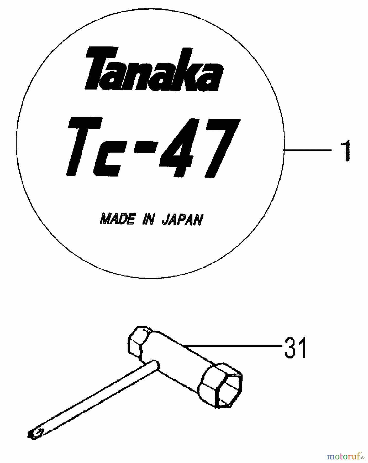  Tanaka Sonstiges TPK-470GS - Tanaka 47cc Paveracer Kart Decal & Tool