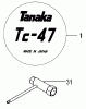 Tanaka TPK-470GS - 47cc Paveracer Kart Listas de piezas de repuesto y dibujos Decal & Tool