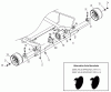 Tanaka TPK-470GS - 47cc Paveracer Kart Spareparts Rear Axle, Rear Wheels, Brake Rotor & Axle Sprocket