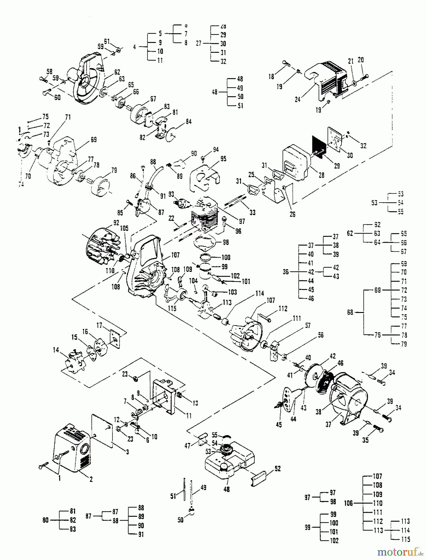  Tanaka Trimmer, Motorsensen TBC-2110 - Tanaka Trimmer / Brush Cutter Engine Assembly