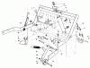 Toro 30544 (117/120) - 44" Side Discharge Mower, Groundsmaster 117/120, 1992 (200001-299999) Pièces détachées PARKING BRAKE & LIFT FRAME ASSEMBLY