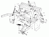Toro 30544 (120) - 44" Side Discharge Mower, Groundsmaster 120, 1988 (800001-899999) Pièces détachées PARKING BRAKE & LIFT FRAME ASSEMBLY