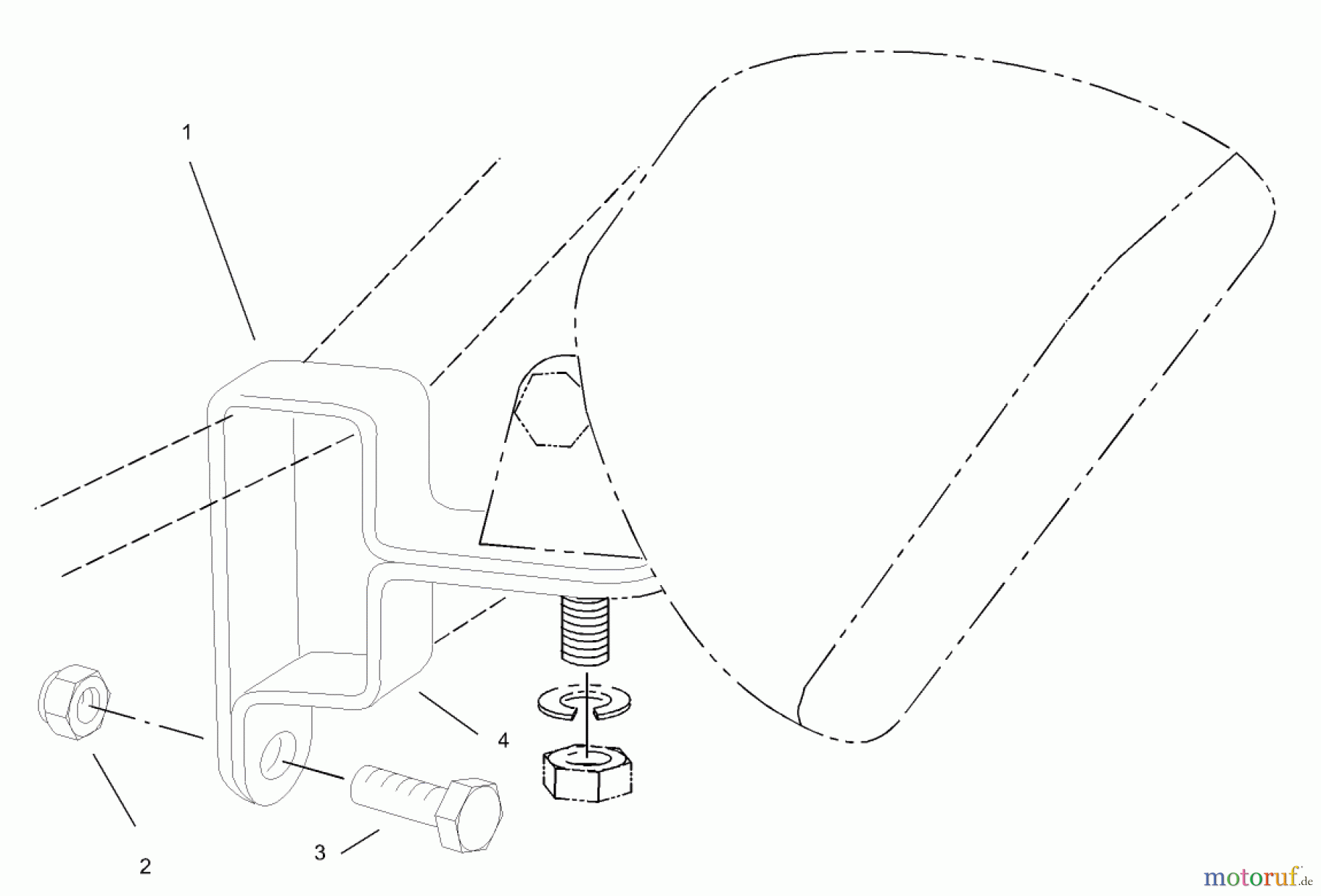  Toro Neu Accessories, Mower 104-8041 - Toro Light Kit, TimeCutter ZX Riding Mowers LAMP MOUNTING ASSEMBLY