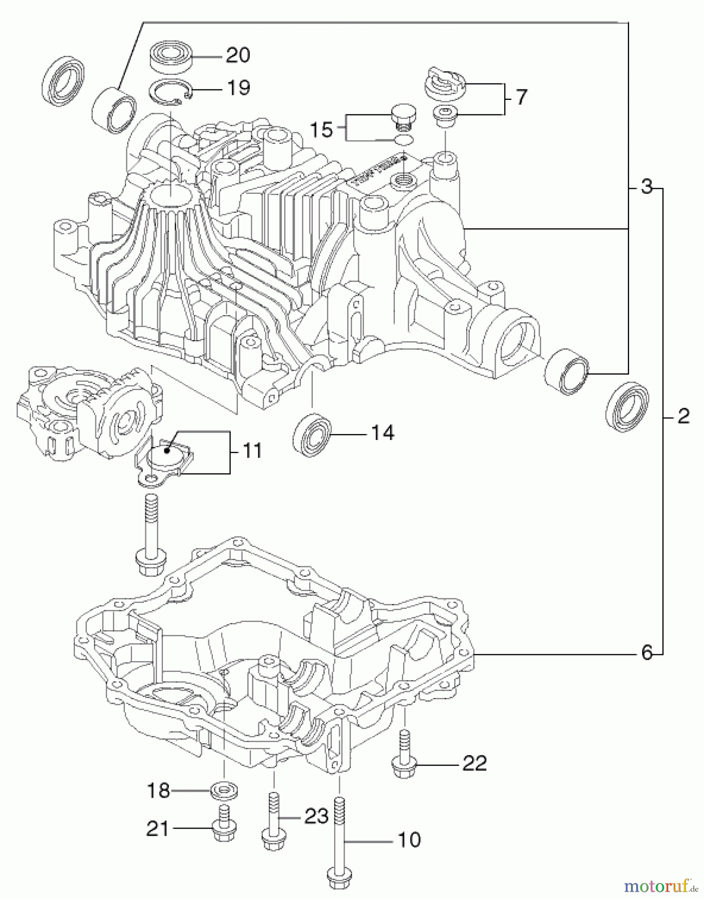  Toro Neu Accessories, Mower 105-1383 - Toro Hydrostatic Transaxle Replacement Kit, 260 Series Yard and Garden Tractors TRANSAXLE CASE ASSEMBLY
