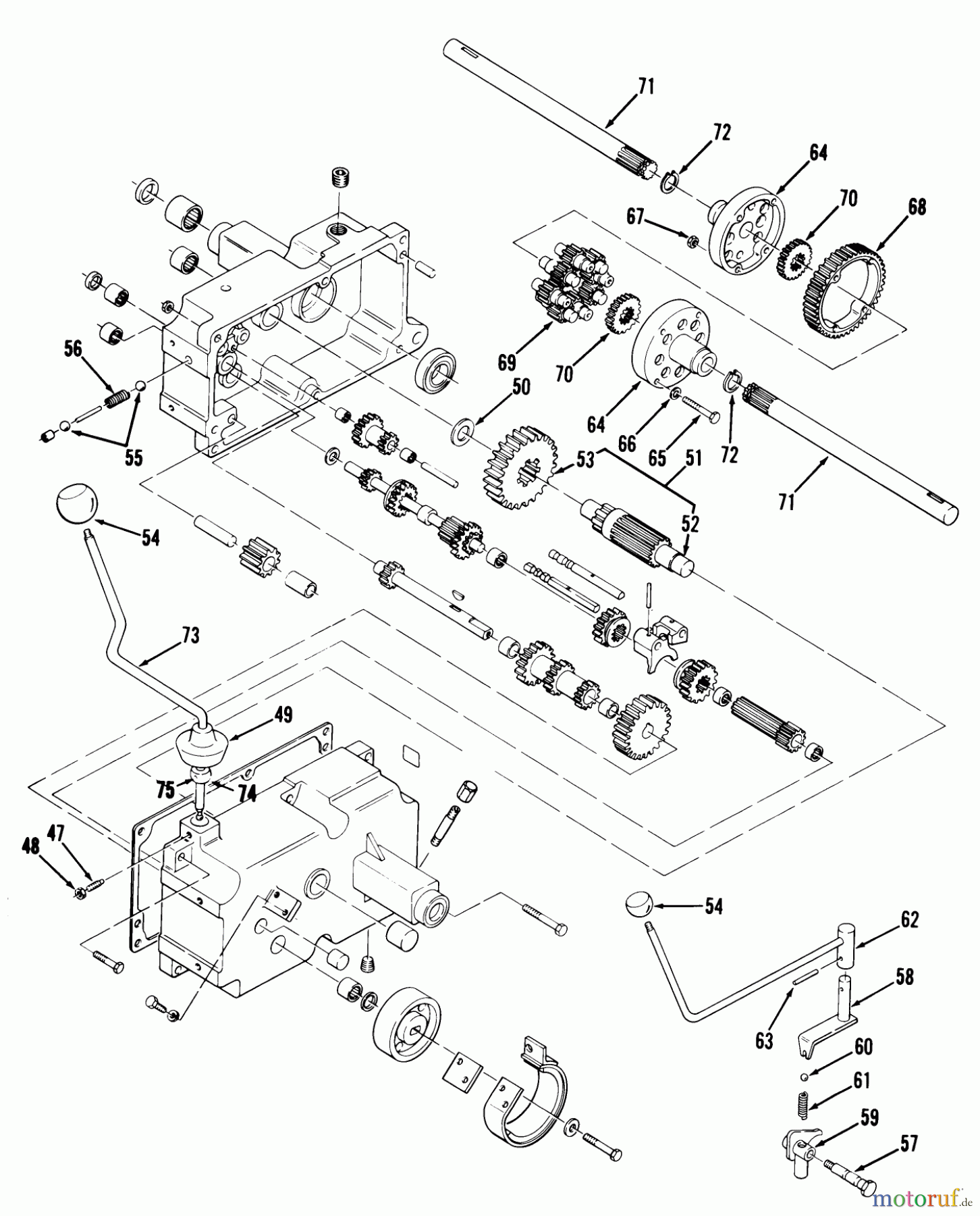  Toro Neu Mowers, Lawn & Garden Tractor Seite 1 01-14E801 (E-141) - Toro E-141 8-Speed Tractor, 1981 MECHANICAL TRANSMISSION-8 SPEED #2