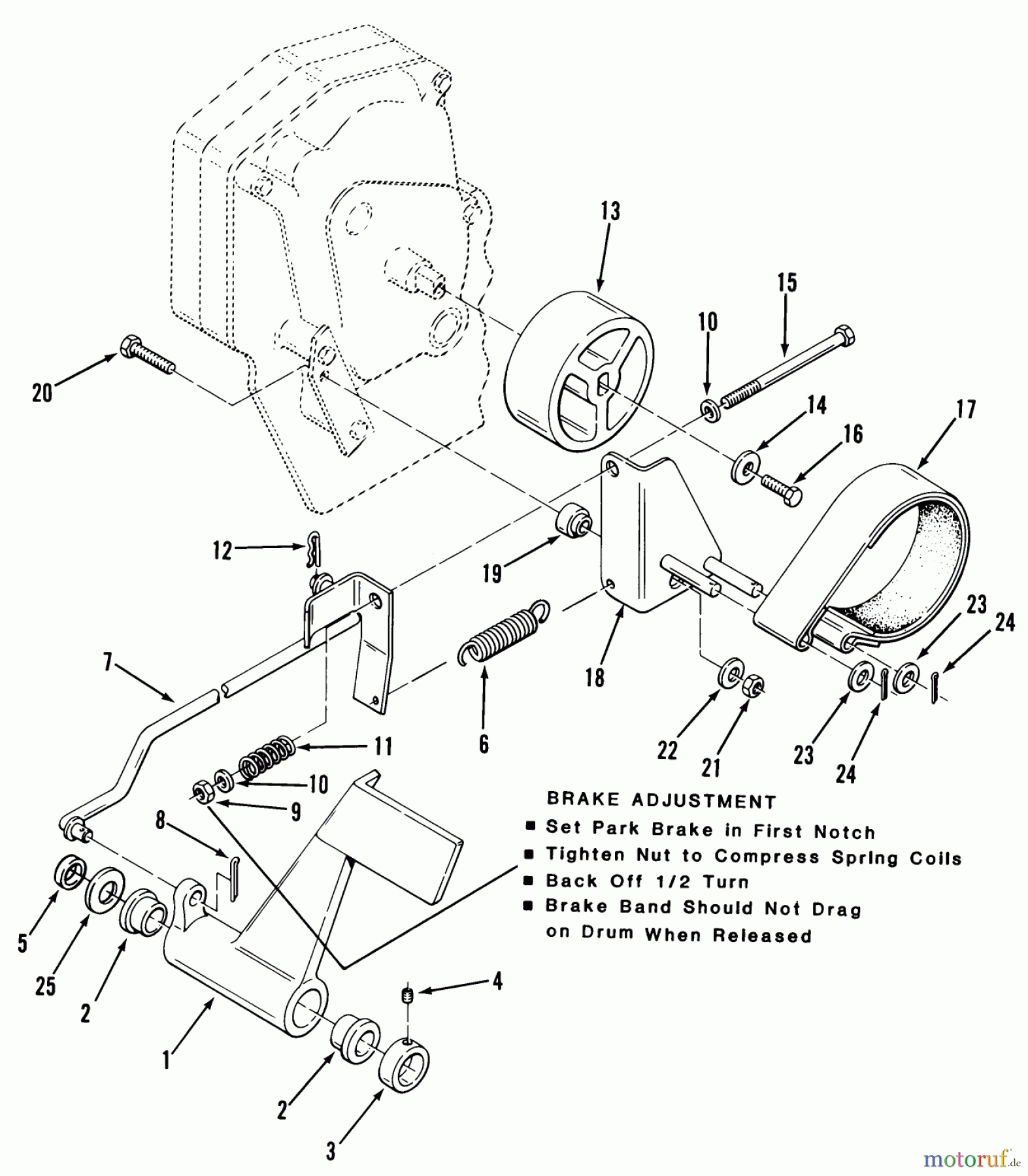  Toro Neu Mowers, Lawn & Garden Tractor Seite 1 01-17KE03 (C-175) - Toro C-175 Twin Automatic Tractor, 1983 CLUTCH, BRAKE AND SPEED CONTROL LINKAGE #3