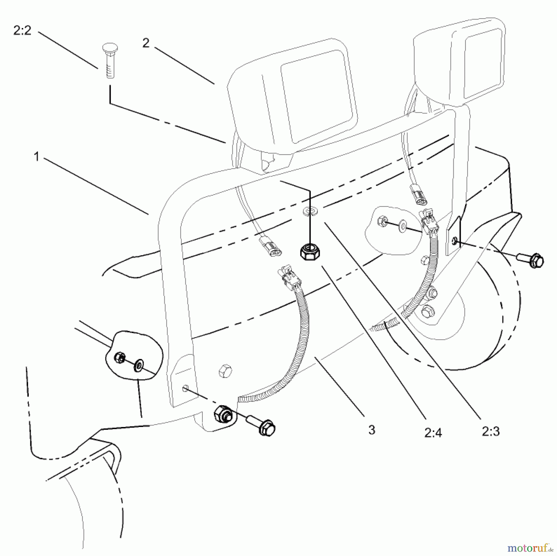  Toro Neu Accessories, Mower 107-9131 - Toro Light Kit, Zero-Turn-Radius Riding Mower LAMP AND SUPPORT ASSEMBLY