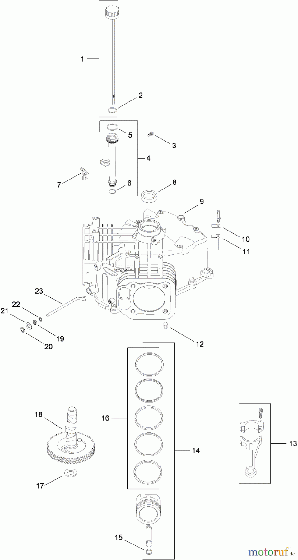 Toro Neu Mowers, Lawn & Garden Tractor Seite 1 13AP61RH048 (LX468) - Toro LX468 Lawn Tractor, 2008 (SN 1C108H20348-) CRANKCASE ASSEMBLY KOHLER SV715-0016