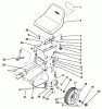 Toro 30123 - Deluxe Sulky, 1994 (49000001-49999999) Pièces détachées SEAT AND WHEEL ASSEMBLY