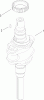 Toro 13AX60RG544 (LX420) - LX420 Lawn Tractor, 2006 (1L215B10000-) Pièces détachées CRANKSHAFT ASSEMBLY KOHLER SV540-0019