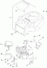 Toro 14AP80RP744 (GT2100) - GT2100 Garden Tractor, 2006 (1A136H30000-) Pièces détachées BLOWER HOUSING AND BAFFLE ASSEMBLY KOHLER SV720-0017