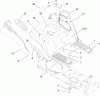 Toro 14AQ81RP544 (GT2200) - GT2200 Garden Tractor, 2006 (1A136H30000-) Pièces détachées FENDER ASSEMBLY