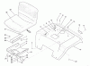 Toro 22-14OE01 (244-H) - 244-H Yard Tractor, 1991 (1000001-1999999) Pièces détachées FENDER AND SEAT ASSEMBLY