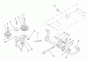 Toro 22-14OE01 (244-H) - 244-H Yard Tractor, 1991 (1000001-1999999) Pièces détachées IDLER AND PEDAL SHAFT ASSEMBLY